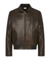The Row Akia Jacket In Leather In Brown