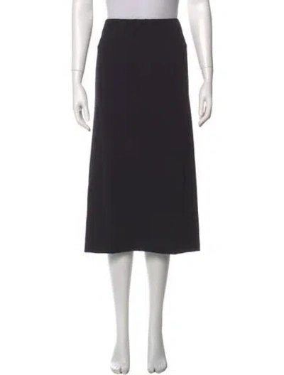 Pre-owned The Row Alania Midi Length Skirt In Black