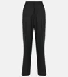 The Row Albereta Flared Wool Pants In Schwarz