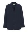 The Row Albert Cotton Blazer In Blue