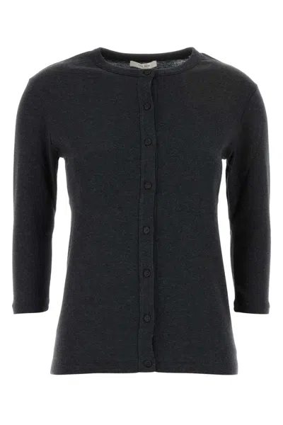 The Row Alena Cotton-cashmere-silk Cardigan For Women In Grey