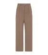 The Row Alfidis Cotton Trousers In Brown