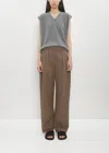 The Row Alfidis Pima Cotton Pant In Brown