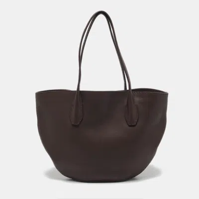 Pre-owned The Row Alger Deep Brown Leather Tote