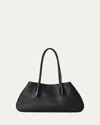 The Row Alger Geometric Shoulder Bag In Leather In Black