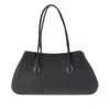 The Row 'alger' Grained Leather Bag In Black