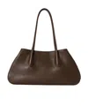 The Row Alger Shoulder Bag In Leather In Brown