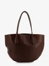 The Row Alger Tote Leather Shoulder Bag In Brown