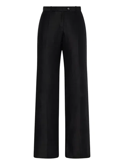 The Row Ali Wide-leg Trousers In 黑色