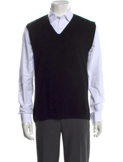 Pre-owned The Row Alleyton Cashmere Sweater Vest W/ Tags In Black