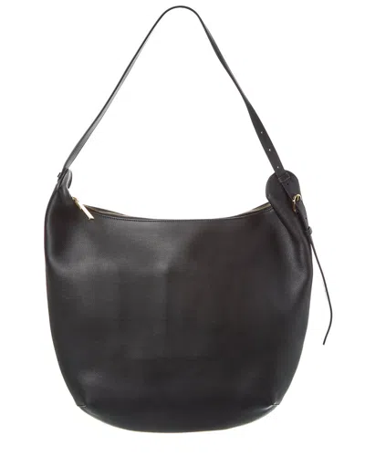 The Row Allie N/s Leather Hobo Bag In Black