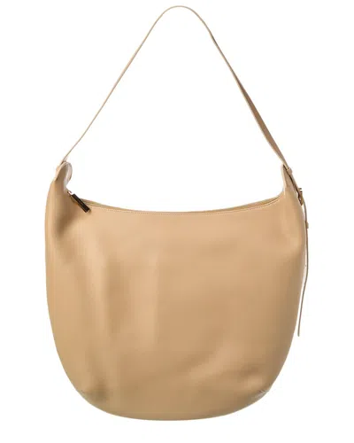 The Row Allie N/s Leather Hobo Bag In Beige