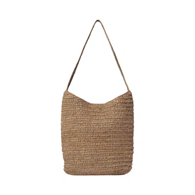 Pre-owned The Row Alma Shoulder Raffia Bag 'tan' | Men's Size Onesize