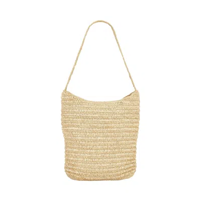 Pre-owned The Row Alma Shoulder Raffia 'natural' | Cream | Women's Size Onesize In White