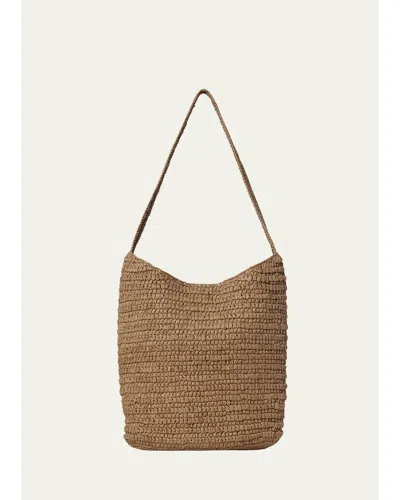 The Row Alma Woven Raffia Shoulder Bag In Brown