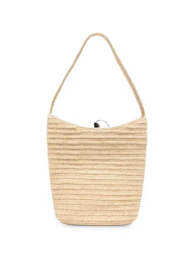 The Row Alma Woven Shoulder Bag In Neutral