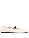 The Row Almond-toe Elasticated-strap Ballerina Flats In Neutrals