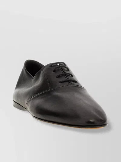 THE ROW ALMOND TOE LACE-UP SHOES