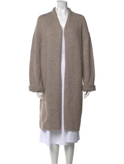 Pre-owned The Row Alpaca Open Front Sweater In Neutrals