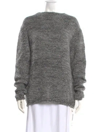 Pre-owned The Row Alpaca Scoop Neck Sweater In Gray