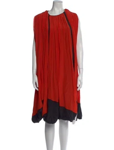Pre-owned The Row Althea Midi Length Dress In Orange