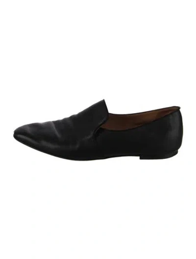 Pre-owned The Row Alys Leather Loafers In Black