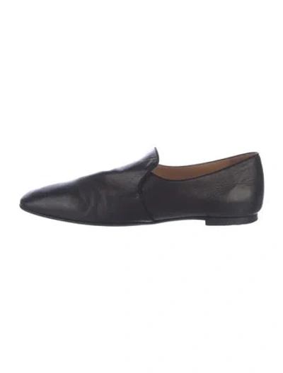 Pre-owned The Row Alys Leather Loafers In Blue
