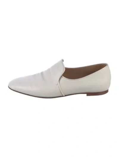 Pre-owned The Row Alys Leather Loafers In White
