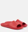 The Row Ama Rubber Flat Slide Sandals In Red