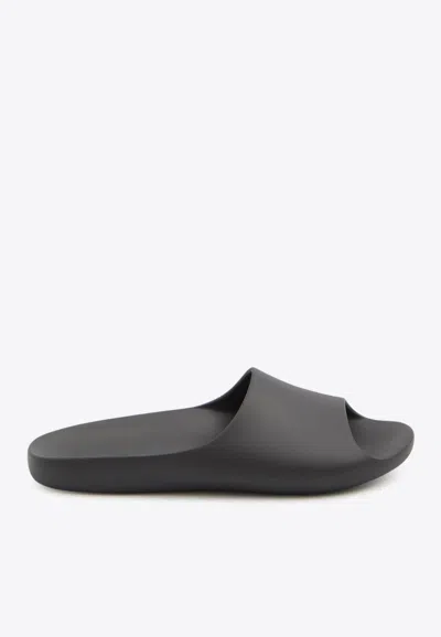 The Row Ama Flat Slides In Black