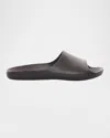 The Row Ama Rubber Flat Slide Sandals In Black