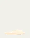 The Row Ama Rubber Flat Slide Sandals In Neutral