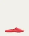The Row Ama Rubber Flat Slide Sandals In Red