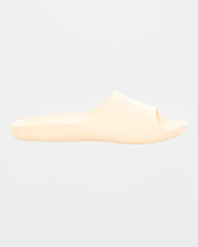 The Row Ama Rubber Flat Slide Sandals In White