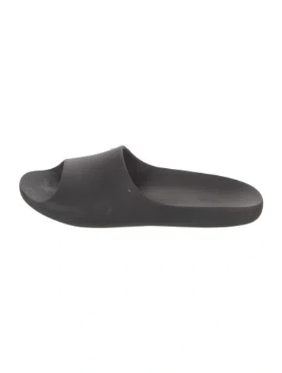 Pre-owned The Row Ama Rubber Slides In Gray