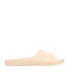 The Row Ama Rubber Flat Slide Sandals In White