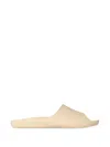 The Row Ama Rubber Flat Slide Sandals In White