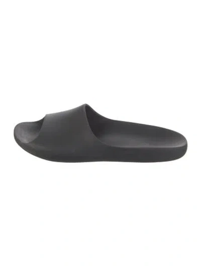 Pre-owned The Row Ama Slide Rubber Slides In Black