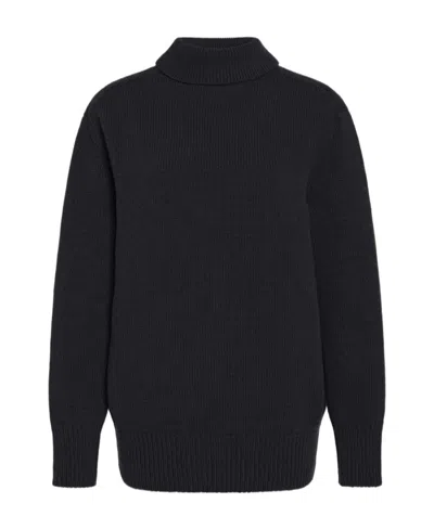 The Row Stepny Wool And Cashmere Turtleneck Sweater In Black