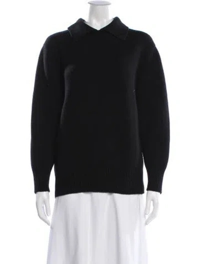 Pre-owned The Row 'amalio' Merino Wool Sweater In Black