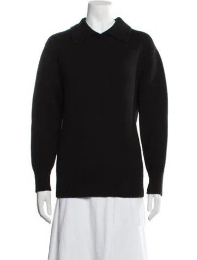 Pre-owned The Row Amalio Merino Wool Sweater In Black