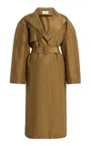 The Row Amapola Silk Coat In Brown