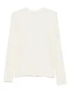 The Row Amia Long-sleeve Top In Neutral