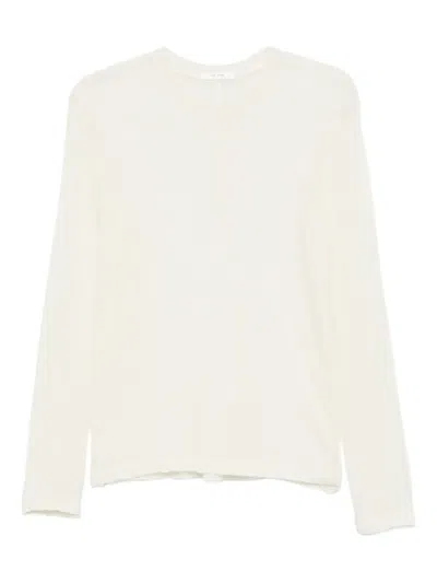 The Row Amia Long-sleeve Top In Neutral