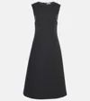 The Row Amor Wool And Cashmere-blend Midi Dress In Grey