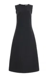 The Row Amor Sleeveless Wool-blend Midi Dress In Grey