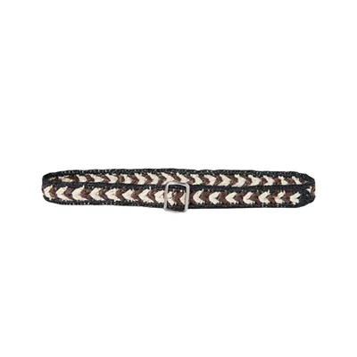 Pre-owned The Row Ana Belt 'black/dark Brown/ivory Ans' | Women's Size Onesize