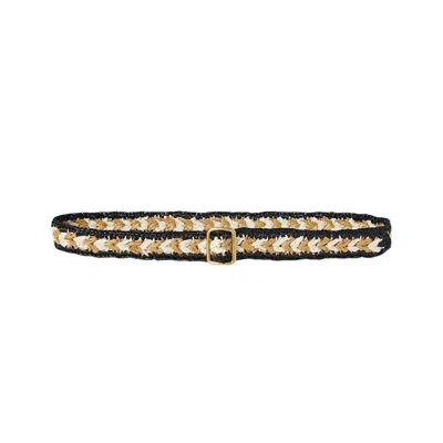 Pre-owned The Row Ana Belt 'black/ivory/natural Ang' | Women's Size Onesize