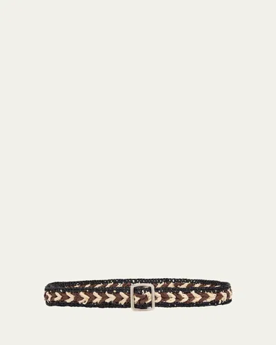 The Row Ana Raffia Belt In Brown