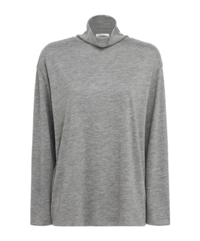 The Row Anapolis Cashmere Turtleneck Sweater In Gray